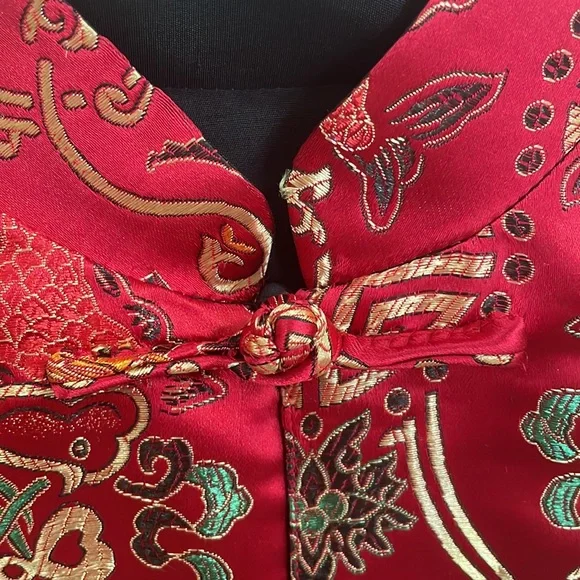 Sophie Chang Studio Embroidered Silk Reversible Kimono Jacket - Picture 7 of 16